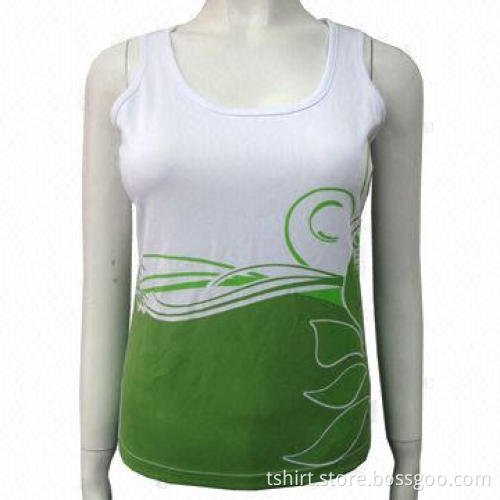 Lady's vest, women's sports vest, printed girls tank top, summer tank top for women